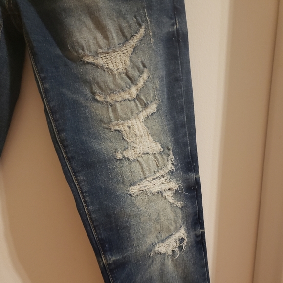 Urban Heritage UH Denim Dark Faded Distressed Ripped Jeans Woman Size 28 NWOT - Picture 5 of 15